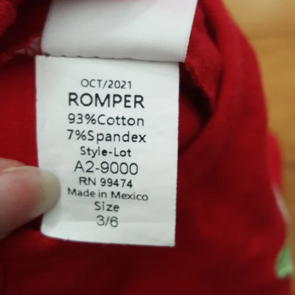 Ricrac and Ruffles Love Letters Valentine's Day girls long sleeved romper - Picture 9 of 9